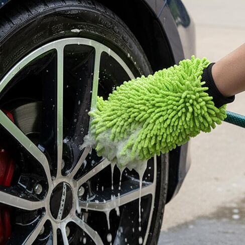 Car Wash Microfiber Cloth Ultra Water Absorption Chenille Car Cleaning Glove Towel Automotive Washing Care Tools 22 * 15 * 3cm in Saudi Arabia