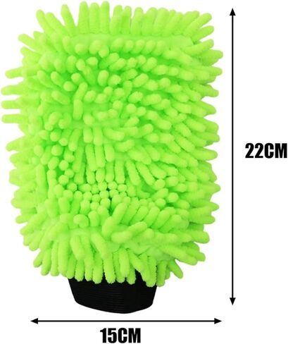 Car Wash Microfiber Cloth Ultra Water Absorption Chenille Car Cleaning Glove Towel Automotive Washing Care Tools 22 * 15 * 3cm in Saudi Arabia