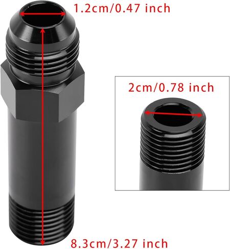 ماد هورنتس مستقيم -10AN مضيئة ذكر إلى 1/2 "NPT تفتق الأنابيب توربو استنزاف محول المناسب F10AN500NPXL in Kuwait