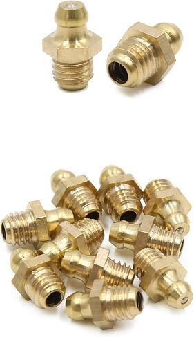 uxcell 10pcs M8 x 1.25 Thread Brass Straight Grease Nipple Fitting for Car in Saudi Arabia