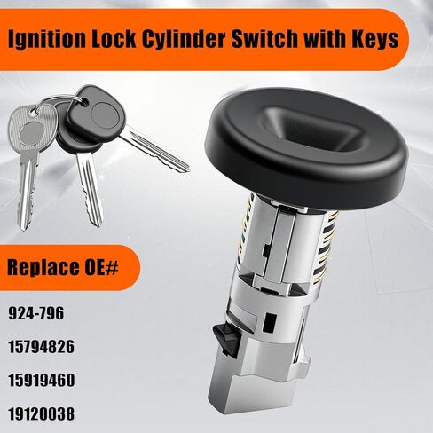 Ignition Switch & Door Lock Cylinders with Keys fit for 2004-2014 Cadillac, for 2005-2016 Chevy, for 2007-2014 GMC, for 2008-2009 H2, for 2009-2011 Buick, Replace OE 924-796 15794826 15919460 in Saudi Arabia