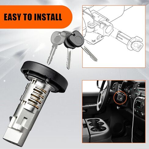 Ignition Switch & Door Lock Cylinders with Keys fit for 2004-2014 Cadillac, for 2005-2016 Chevy, for 2007-2014 GMC, for 2008-2009 H2, for 2009-2011 Buick, Replace OE 924-796 15794826 15919460 in Saudi Arabia