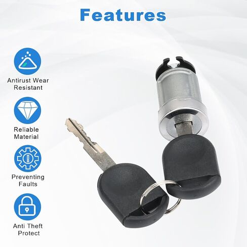 Ignition Switch Lock Cylinder with 2 Transponder Chip Keys Compatible with Ford F150 F250 F350 Escape Explorer Lincoln Mercury Mariner Mazda Replacement for 924-717 4L3Z11582BB in Saudi Arabia