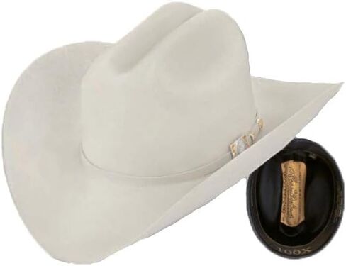 Larry Mahan 100X Independencia Fur Felt Cowboy Hat Silver Belly Size 7 1/2" Brim 4" Traditional in Saudi Arabia