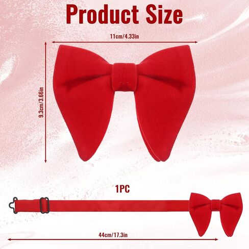 Velvet Bow Ties for Men, Red Adjustable Bowtie Formal Solid Pre-Tie Bowtie Tuxedo Bowties Adjustable Neck Bowties for Tuxedo Wedding Party Banquet in Saudi Arabia
