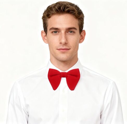Velvet Bow Ties for Men, Red Adjustable Bowtie Formal Solid Pre-Tie Bowtie Tuxedo Bowties Adjustable Neck Bowties for Tuxedo Wedding Party Banquet in Saudi Arabia