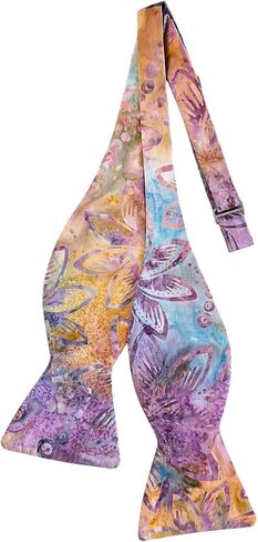 Mens Self-tie Bow Tie Multi-Color Batik Hawaiian Floral in Kuwait