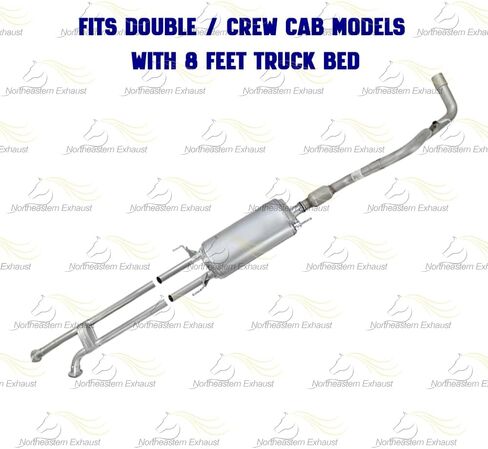 مجموعة أنابيب عادم كاتم الصوت متوافقة مع 2010-2016 Toyota Tundra 4.6L | تناسب مباشر | العادم الشمالي الشرقي | يتضمن حشية وأكمام ومشبك مجانًا | قطع غيار السيارات in Kuwait