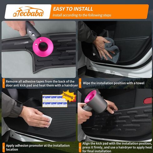 منصات باب السيارة المضادة للركلة متوافقة مع 2024-2026 Hyundai Santa Fe واقيات الأبواب الداخلية لوحات جرجر للأبواب لملحقات Santa Fe لعام 2025 in Kuwait