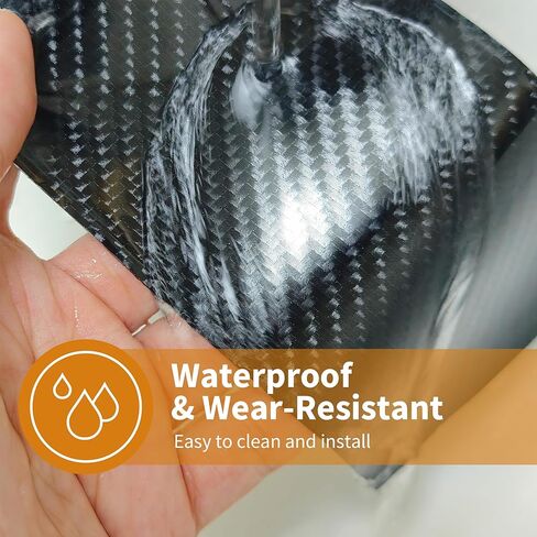 Car Door Sill Protector, 2.76 Inch x 33 Ft 5D Carbon Fiber Door Sill Tape with Anti-Collision for Front and Rear Bumper, Door Sill Scratch Protection Universal for Most Vehicles in Saudi Arabia