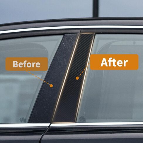 Car Door Sill Protector, 2.76 Inch x 33 Ft 5D Carbon Fiber Door Sill Tape with Anti-Collision for Front and Rear Bumper, Door Sill Scratch Protection Universal for Most Vehicles in Saudi Arabia