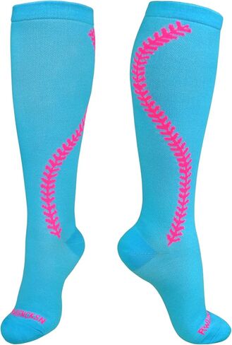 Knee High Softball Socks for Girls Boys, Calf Length Women Tube Socks, Youth Athletic for Baseball Football Soccer Sports in Saudi Arabia