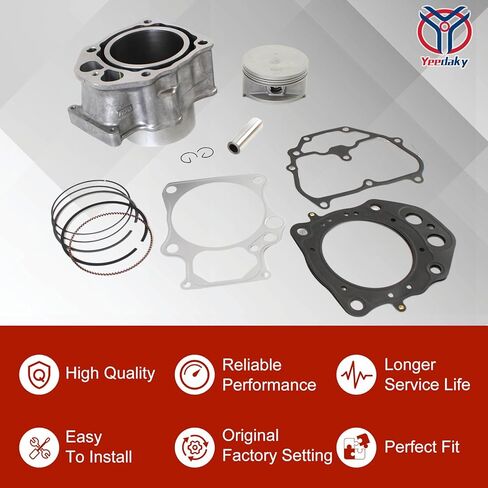 TRX500 Cylinder Piston Gasket Top End Rebuild Kit 92mm for Honda TRX500 12-19 Foreman, Rubicon 500 15-21 Pioneer 500 Cylinder Jug Kit Aftermarket Automotive Parts in Saudi Arabia