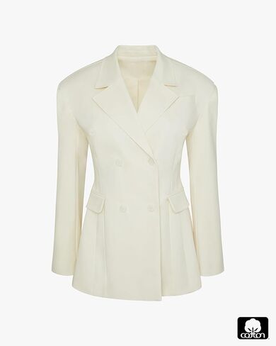 WEWOREWHAT Women's Double Breasted Cinched Waist Blazer in Saudi Arabia
