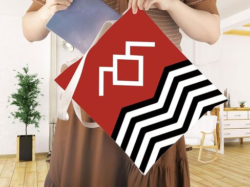 WCGXKO TV Show Inspired Red Black & White Welcome To T Peaks Tote Bag (T Peaks tote) in Saudi Arabia