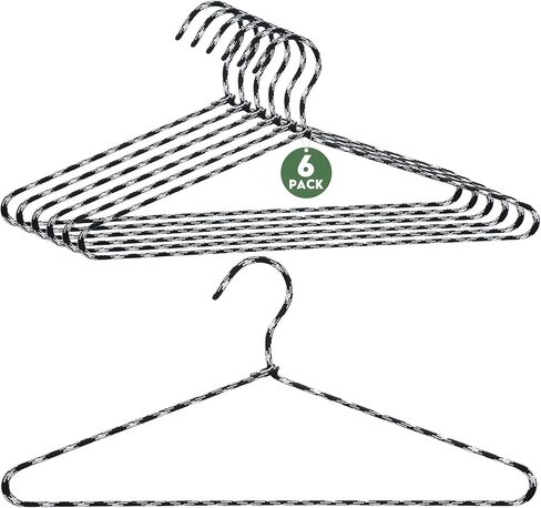 Fabric Wrapped Metal Hangers Covered Wire Hanger Metal Coat Hangers Non Slip for Clothes Closet Clothing Suit Shirt Pant(Pink and Grey Stripes,15 Pcs) in Saudi Arabia