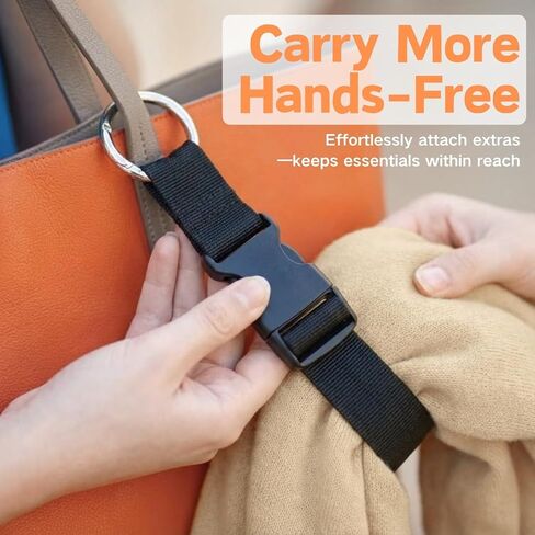 Luggage Connector Straps, 3 Pack Adjustable Suitcase Connector with Buckle, Hands-Free Add-a-Bag Strap for Carry-on Luggage and Backpacks, Black in Kuwait