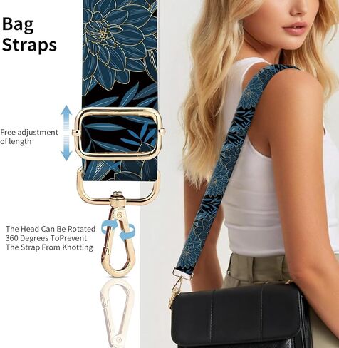 Purse Strap Replacement Crossbody 1.5" Wide Bag Strap, Adjustable Shoulder Straps for Women Handbags in Saudi Arabia