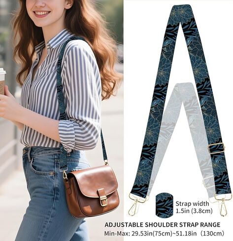 Purse Strap Replacement Crossbody 1.5" Wide Bag Strap, Adjustable Shoulder Straps for Women Handbags in Saudi Arabia