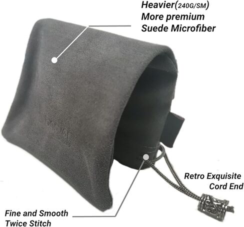 عبوتان من الحقيبة المزدوجة المصنوعة من الألياف الدقيقة من جلد الغزال، وحقيبة النظارات/النظارات الشمسية الناعمة مع حزام قابل للتعديل قابل للإزالة in Kuwait