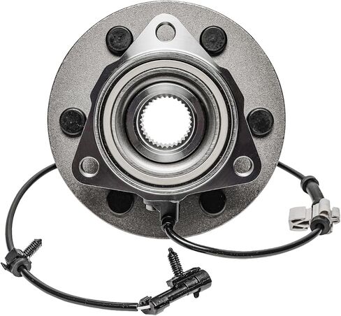 Detroit Axle - 4WD Front 4pc Wheel Bearing Hubs Kit for Silverado Sierra Yukon XL 1500 Express Savana 2500 Chevy GMC Cadillac Escalade, Wheel Bearing & Hubs Bolt Mounting Set Replacement in Saudi Arabia