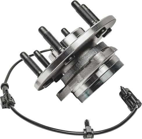 Detroit Axle - 4WD Front 4pc Wheel Bearing Hubs Kit for Silverado Sierra Yukon XL 1500 Express Savana 2500 Chevy GMC Cadillac Escalade, Wheel Bearing & Hubs Bolt Mounting Set Replacement in Saudi Arabia