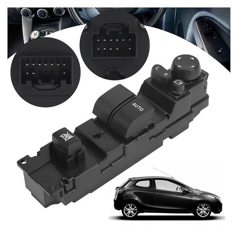 RHD Auto Electric Master Power Window Switch 10+11pins Compatible with Mazda 2 2008 DF80-66-350A DF8066350A Car Accessories in Kuwait