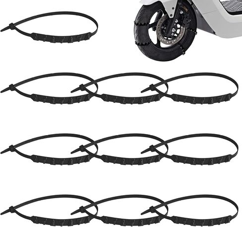 سلاسل الثلج للدراجات النارية E-bike 10 قطع سلاسل الإطارات غير القابلة للانزلاق سلاسل العجلات العالمية للثلج النايلون 20 أسنان سلاسل إطارات الثلج الشتوية سلاسل إطارات الثلج سلاسل العجلات لسلاسل إطارات الثلج سلاسل للإطارات in Kuwait