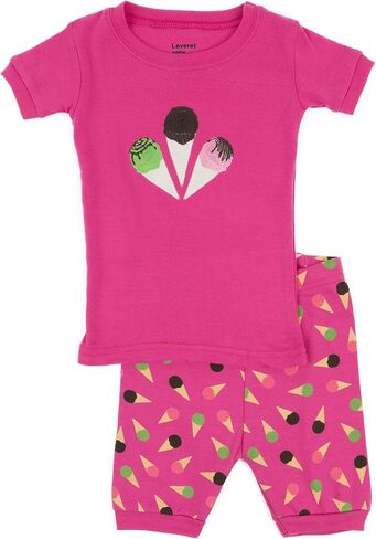Leveret Shorts 2 Piece Pajama Ice Cream 100% Cotton 3 Years in Saudi Arabia
