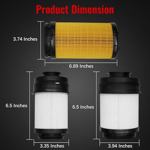 68677800AA Fuel Filter Water Separator Oil Filter Kit Fit for Ram 2500 3500 4500 5500 6.7L 2025 2026, for Cummins 6.7 Diesel Engine, Replace 68677810AA in Kuwait