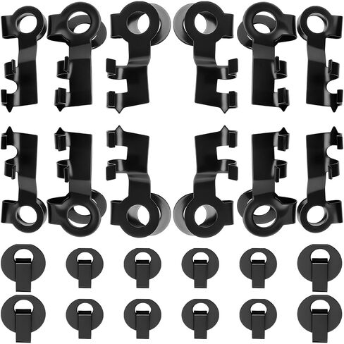 24 PCS Linkage Clip Assortment - Universal Fit Left Right Carburetor Throttle Linkage Rod Retainer Replacement Clips for Car, Truck, Tractor, Lawn Equipment in Saudi Arabia