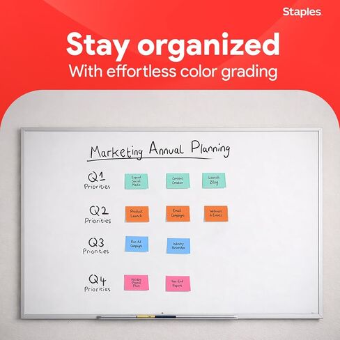 Staples Sticky Notes - 1 3/8" x 1 7/8" Small Post-it Pads, 100 Sheets, 24 Pads/Pack for Organizing and Reminders in Kuwait