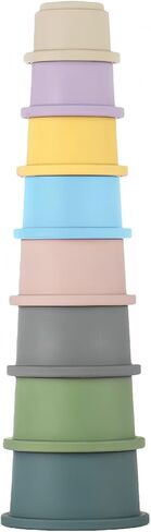 ZYFLSQ Stacking Cups Baby Toy, Nesting Cups 8 Pcs with Pattern for Kid Baby 6 Months and Up Montessori Toy, Bath Toys in Saudi Arabia