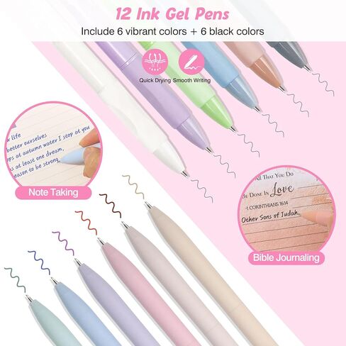 MoKo Bible Journaling Kit, 58Pcs Bible Study Supplies with Pencil Case, Highlighters, Pens, Tabs, Notebook, Study Kit for Mother's Day Gift, Christian Gifts in Saudi Arabia