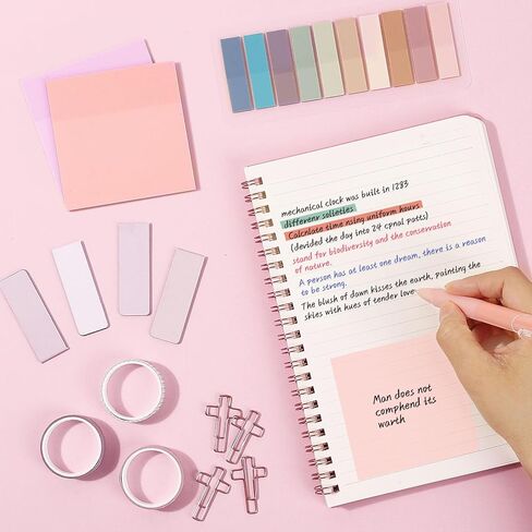 MoKo Bible Journaling Kit, 58Pcs Bible Study Supplies with Pencil Case, Highlighters, Pens, Tabs, Notebook, Study Kit for Mother's Day Gift, Christian Gifts in Saudi Arabia