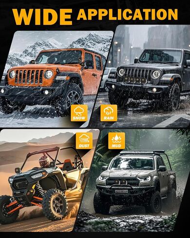 Auxbeam 3 Inch RGBW LED Pod Lights, 116W Off Road Light 7 RGB Color Dynamic Gradient Cycle, Spot Flood Combo Beam Driving Light with Amber & White & Black Covers Ditch Fog Lights for Truck ATV UTV in Saudi Arabia