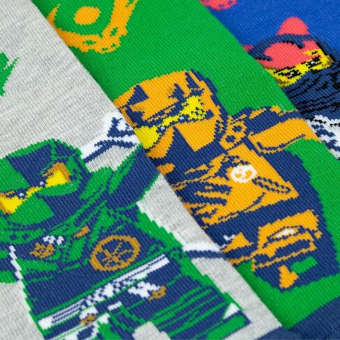 مجموعة جوارب LEGO Ninjago للأولاد مكونة من 3 قطع، مجموعة جوارب Ninja للأطفال مكونة من 3 قطع، ملابس داخلية قطنية للأولاد in Saudi Arabia