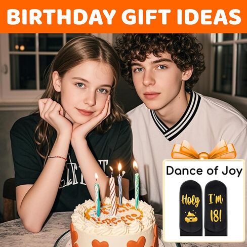 جوارب HAPPYPOP المضحكة للمراهقين - 13-18، 20، 21 عامًا، أفكار هدايا عيد ميلاد مع سلسلة مفاتيح in Kuwait