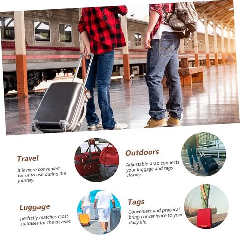 3Pcs PU Leather Luggage Tags with Adjustable Strap and Transparent Window for Suitcases Travel Bag Id Labels Durable Multi Purpose Baggage Tags for Frequent and Business Travelers in Saudi Arabia