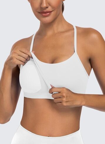 حمالة صدر رياضية طويلة من MIRITY مكونة من 3 قطع من Y Back للنساء - قميص بدون أكمام مبطن لدعم تمارين اليوجا in Saudi Arabia