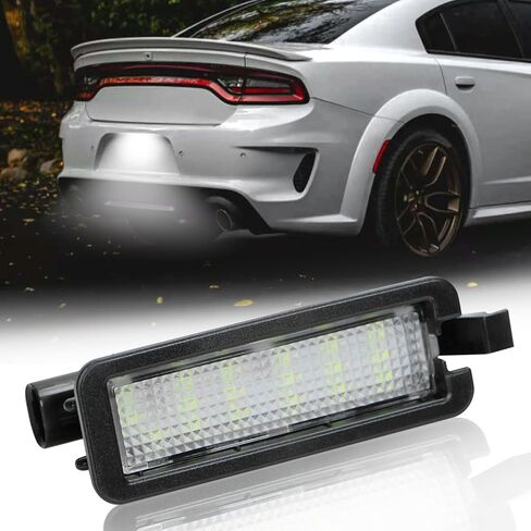 LED License Plate Light for Charger 2015-2023, for Challenger, for Chrysler 300, for Compass 2017-2022, 6500K Tag Light, Rear Lamp Replacement 6000K White, 1 Piece in Kuwait