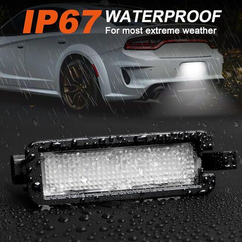 LED License Plate Light for Charger 2015-2023, for Challenger, for Chrysler 300, for Compass 2017-2022, 6500K Tag Light, Rear Lamp Replacement 6000K White, 1 Piece in Kuwait
