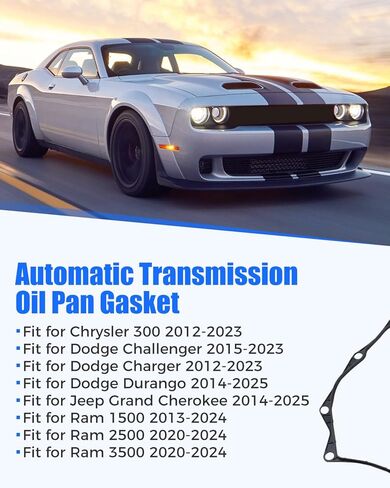 Automatic Transmission Oil Pan Gasket Fit for Ram 1500 2500 3500, for Jeep Grand Cherokee, for Dodge Challenger Charger Durango, for Chrysler 300 Replace 68172556AA 68261185AA in Saudi Arabia