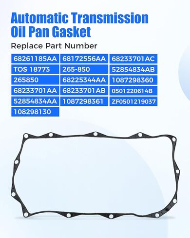 Automatic Transmission Oil Pan Gasket Fit for Ram 1500 2500 3500, for Jeep Grand Cherokee, for Dodge Challenger Charger Durango, for Chrysler 300 Replace 68172556AA 68261185AA in Saudi Arabia