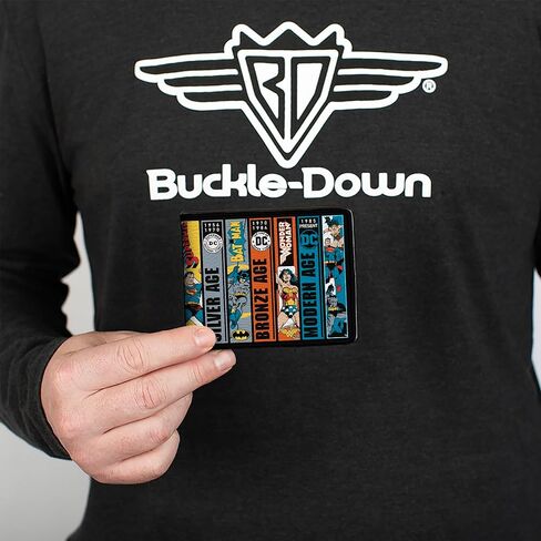Buckle-Down DC Comics Wallet, Bifold, Dc Justice League Comics Anniversary Age Scene Blocks, Vegan Leather in Saudi Arabia