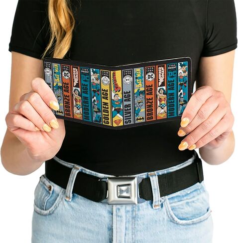 Buckle-Down DC Comics Wallet, Bifold, Dc Justice League Comics Anniversary Age Scene Blocks, Vegan Leather in Saudi Arabia