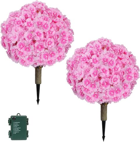 Zythrem 24" Artificial Topiary for Outdoors Boxwood Topiary Ball with Ground Spike Fake Shrubs with Colorful Pansies Set of 2 Topiaries for Front Porch Spring Garden Yard Planters in Saudi Arabia