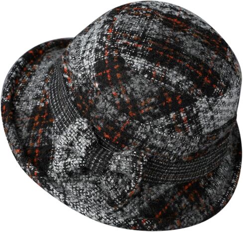 قبعات النساء الرامي Bowknot Cloche واسعة حافة فيدورا دلو قبعة قبعات الكنيسة الأنيقة خمر لمهرجان حفل الزفاف in Kuwait