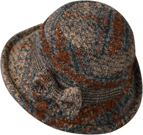 قبعات النساء الرامي Bowknot Cloche واسعة حافة فيدورا دلو قبعة قبعات الكنيسة الأنيقة خمر لمهرجان حفل الزفاف in Saudi Arabia