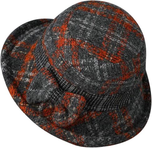 قبعات النساء الرامي Bowknot Cloche واسعة حافة فيدورا دلو قبعة قبعات الكنيسة الأنيقة خمر لمهرجان حفل الزفاف in Kuwait